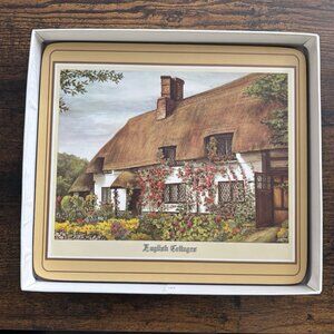 Pimpernel| Vintage English Cottages Placemats Cork Back Set of 6 Size 12”x 9”